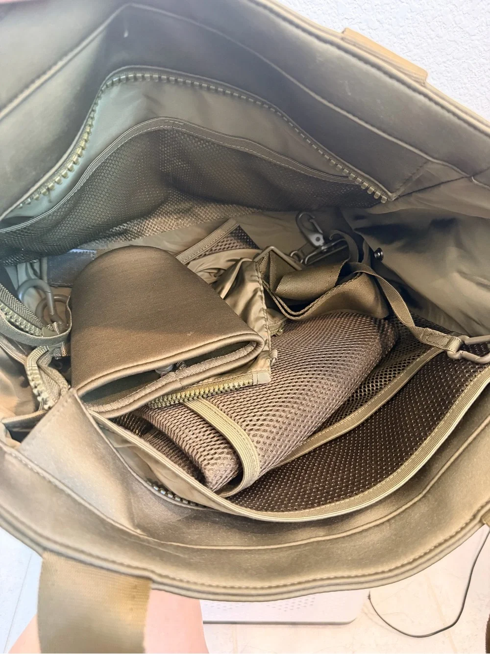 Dagne Dover Olive Zip-Front Tote